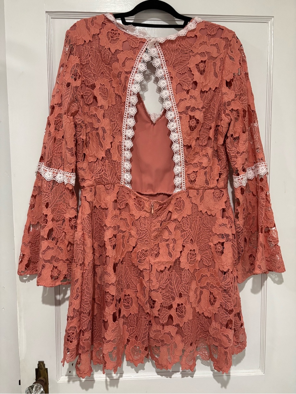 Alexia Admor Coral Pink Lace Mini Dress - Picture 8 of 11
